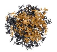 WOONEKY 200pcs Toy Soldiers Action Figures Mini Medieval Soldier Models Plastic Tiny Figurines for Sand Table War Games and Collectors Gray Gold Mix