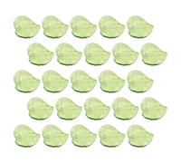 WOONEKY 200pcs Transparent Acrylic Green Leaf Charms for Jewelry Making Tiny Pendant Beads with Hole for DIY Spring Crafts Decor Earrings Bracelets Wind Chimes