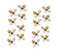 WOONEKY 20pcs Alloy Bee Charms Bulk Jewelry Pendants for DIY Bracelet Necklace Making Vivid Delicate Hanging Pendants for Handmade Craft Accessories