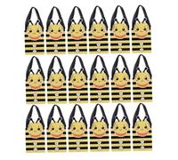 WOONEKY 20pcs Bee Paper Bags Handle Candy Goodie Bags for Bee Theme Party Decorations and Candy Snacks Packing