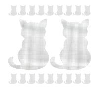 WOONEKY 20pcs Cute Cat Screen Mesh Repair Patches Small Hole Window Screen Repair Kit Replacement for Home and Patio Use