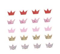 WOONEKY 20pcs Elastic Pet Hair Bands Crown Headdress for Dogs and Cats Soft Adjustable Multi-color Grooming Accessories for Tails Braids Knots Comfortable Styling Tool