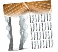 WOONEKY 20pcs Face Mount Joist Hangers Weather Resistant Rafter Tie Brackets for Strong Structural Stability Decks Ceilings Construction Silver