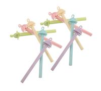 WOONEKY 20pcs Macaron Color Plastic Bird Perches for Small Cage with Hanging Hook Anti-slip Chew-resistant Millet Holder Stands for Parakeets Budgies and Small Birds Easy-clean Comfortable
