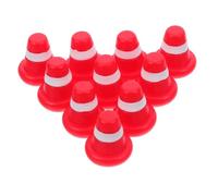 WOONEKY 20pcs Mini Traffic Signs and Safety Cones for DIY Creative Road Models Educational Road Sign Tools Portable Micro Landscape Accessories for Desk Dollhouse and Early Cognitive Play