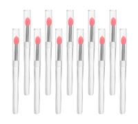 WOONEKY 20pcs Nail Art Applicator Sticks Transparent Silicone Soft Brush for Mirror Powder Glitter Gel Polish Manicure DIY Nail Accessories