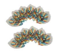 WOONEKY 20pcs Peacock Embroidery Patches for Clothing Detailed and Colorful Fabric Appliques for DIY Fashion Peacock Designs for Costumes and Garments