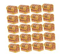 WOONEKY 20pcs Pirate Treasure Box Favor Boxes Vintage Style Halloween Birthday Party Supplies Candy Treats for Boys and Girls School Events Decorations