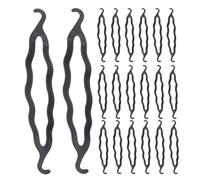WOONEKY 20pcs Plastic Hair Bun Maker Double Hook Curler Styling Tools for Messy Buns Elegant Updos Hair Styling Maker