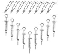 WOONEKY 20pcs Supplies Keychain Pendants Diy Doctor Key Charms and Bag Accessories Set, Includes Syringe and Cane, Unique Hanging Jewelry Charms for Nurses and Healthcare Professionals