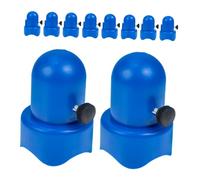WOONEKY 20pcs Trampoline Pole Caps Replacement Set with Screws Durable Plastic Rod End Covers for Standard Enclosure Poles Blue Protective Sleeves for Indoor and Outdoor Safety
