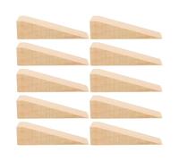 WOONEKY 20pcs Triangle Wooden Door Stoppers Wedges Solid Wood Non-Slip Door Block Noise Absorption Wall Protection in Bedroom Living Office