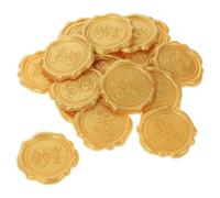 WOONEKY 20pcs Vintage Gold Wax Seal Stickers with Embossed Rose Pattern Self-Adhesive Decorative Envelope Seals for Wedding Invitations Birthday Cards Party and Festival Decor