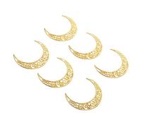 WOONEKY 20Pcs Vintage Moon Shape Alloy Pendant Charms for DIY Jewelry Making Unique Hanging Ornaments for Necklaces Bracelets and Keychains