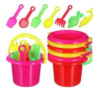 WOONEKY 24pcs Beach Bucket Set for Mini Sand Buckets for Creative Play for Outdoor Fun and Parent Bonding