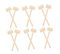 WOONEKY 24pcs Chocolate Cracking Hammer: Mini Wooden Candy Chocolate Mallet for Breakable Candy Heart DIY Crafts Party Games Supplies