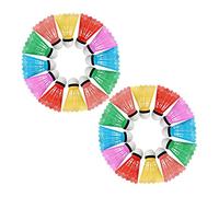 WOONEKY 24Pcs Colorful Light Weight Plastic Badminton Shuttlecocks for Safe Durable Foam Balls for Fun Outdoor Games and Training Activities Random Color