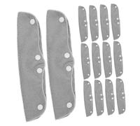 WOONEKY 24pcs Detachable Gray Sweat Absorbing Hat Liners with Snap Buttons Washable Hard Hat Sweat Bands for Safety Helmet Fit Quick-dry Reusable Sweatproof Absorber for Construction and