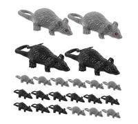 WOONEKY 24pcs Halloween Prank Rats Realistic Simulated Mice for Spooky Decorations Lifelike Animal Figures for Party Jokes and Scary Ambiance
