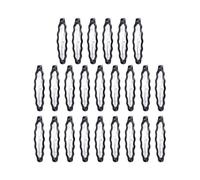 WOONEKY 24pcs Wave Fish Eye Clip Black Simple Snap Hair Clips Fashion Hairpins for Girls Women Fine Hair Boys and Girls Boy