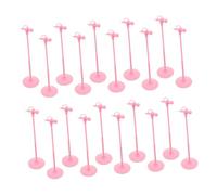 WOONEKY 25pcs Miniature Microphone with Tiny Stand for Dollhouse Plastic Mic for Role Play Interactive Music Decoration Compact Design for Pretend Singing and Social Skill Development