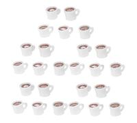 WOONEKY 25pcs Miniature Resin Coffee Cups for DIY Crafts Cartoon Mug Ornaments for Dollhouse Accessories Fairy Garden Decor Versatile Desktop Decoration and Bag Charms for Coffee Lovers