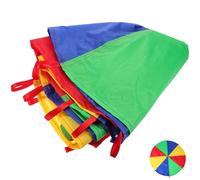 WOONEKY 2M Practical Rainbow Parachute for Diameter Outdoor Team Games Preschool Learning Activities Safe Materials for Cognitive Development Sensory Integration
