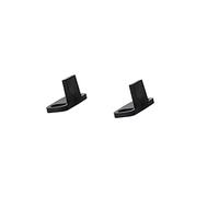 WOONEKY 2Pc Double Wheel Bearing Barn Door Floor Guide with Adjustable for Pre Grooved and Non Grooved Doors Carbon Steel Stop Damper with Screws Smooth and Stable in Black