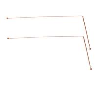 WOONEKY 2pcs 99.9% Pure Copper Dowsing Rods for Paranormal Divining and Treasure Hunting, Dual-end Ball Tip Long Divining Tools for Water Detection and Spiritual Energy
