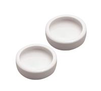 WOONEKY 2pcs Anti-escape Feeding Bowl for Shrimp and Crawler Pets 9.5cm Ceramic Round Dishes for Small Animals for Water and Food