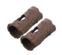 WOONEKY 2pcs Aquarium Decorative Cave for Fish Tank Fish Hiding House Shrimp Hideout Handmade Shrimp Cave for Reducing Stress and Providing Secure Space for
