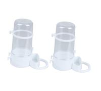 WOONEKY 2pcs Automatic Hamster Feeder Big Capacity Food Bowl Cage Feeding for Gerbils Rabbit Hedgehog Save Time on Pet Feeding