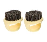 WOONEKY 2pcs Beard Styling Comb Portable Beard Brush for Men Broken Hair Removal for Shaving Brushes