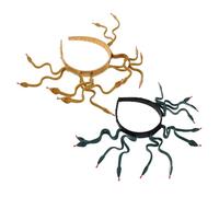 WOONEKY 2pcs Bendable Medusa Snake Headpiece Egyptian Queen Headband with Flexible Snake Design Plastic Vinyl Costume Accessory for Women Halloween Party