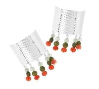 WOONEKY 2pcs Boho Hair Accessories Ponytail Holder Hair Clips with Glass Bead Tassels Skin Friendly Barrettes for Womens Parties Travel Daily Wear Chinese Style