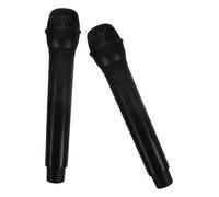 WOONEKY 2pcs Boy Girl's Simulated Microphone Toy Fake Mic for Pretend Play and Stage Prop Plastic Material