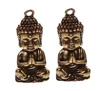 WOONEKY 2Pcs Buddha Pendant Charms for Jewelry Making DIY Craft Accessories Skin Friendly Miniature Figurines Unique Loved Ones Symbol of Fortune