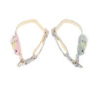 WOONEKY 2pcs Cat Collars Bell Soft Material Safety Buckle Extra Kitten Collar Pet Pendant Necklace