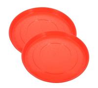 WOONEKY 2Pcs Chick Feeder Tray Durable Plastic Poultry Feeding Pads for Easy Feeding Prevents Spillage for Chickens Geese Ducks Design