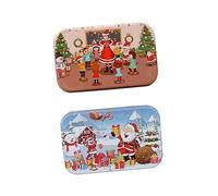 WOONEKY 2Pcs Christmas Wooden Puzzle Educational Cartoon Jigsaw for Safe Material for Little Hands Enhances Eye Hand Coordination