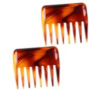 WOONEKY 2pcs Comb Wide Tooth Combs for Men for Hairdressing Large Tooth Retro Haircut