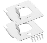 WOONEKY 2Pcs Deadbolt Strike Plate Door Reinforcement Kit Thickened Lock Body Guide Plate for Bedroom Wooden Doors Light Grey Lock Installation Accessories