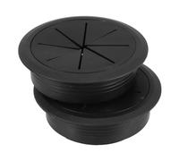 WOONEKY 2pcs Desk Cable Hole Covers Black Flexible Wire Grommets for Tidy Office Desk Organization Stylish and Durable Cable Management for Computer Desktop