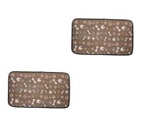 WOONEKY 2pcs Dog Food Cushion Cat Bowl Mat Heat Anti-scalding Pet Bowl Mat Reusable