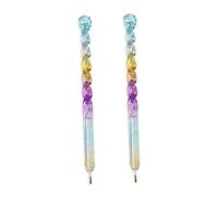 WOONEKY 2pcs Dotting Pen for Rhinestones and Beads Colorful Twisted Design and Easy to Handle for Use for and Crafting