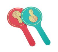 WOONEKY 2pcs Double-sided Classroom Voting Paddles Foam Boards with Red Thumbs Down Quick Feedback Teacher Supplies for Student Participation and Home Education