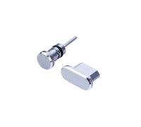 WOONEKY 2pcs Earphone Jack Micro USB Dust Plug Set Grey for Edge Honor Easy Install Remove Stylish Storage Case Included