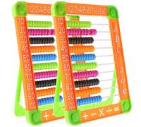 WOONEKY 2Pcs Educational Abacus Counting Tool for Boys and Lightweight Math Learning Aid Arithmetic Beads for Early Education