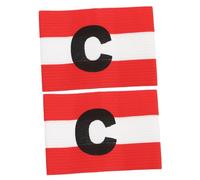 WOONEKY 2pcs Elastic Captain Armbands for Soccer Team Leaders Slip Nylon Sports Bands Unisex Football Captains Arm Sign for Adults Comfortable