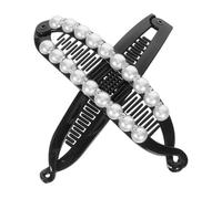 WOONEKY 2pcs Elegant Banana Clip for Women Vintage Hair Combs for Updos Strong Grip and Ergonomic Comfort for Formal Events and Daily Use Durable Hair Accessories